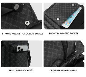 2025 рюкзак из искусственной кожи на молнии, с логотипом под заказ - Product Image 3