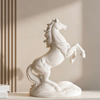 Décoration de bureau en sable mouvant « Prospérité et Succès Instantané » avec porte-stylo, motif cheval, cadeau d'affaires