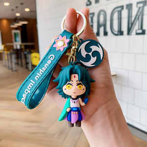 Porte-clés mignon Genshin Impact, pendentif en PVC, poupée en caoutchouc pour voiture, porte-clés pour sacs et petit cadeau pour fille - Product Image 1