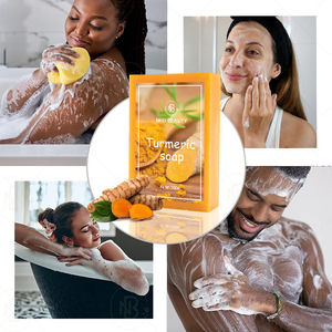 Savon bio vegan au curcuma prêt à être expédié, nettoyage en profondeur, apaisant doux, savon éclaircissant pour le corps - Product Image 4