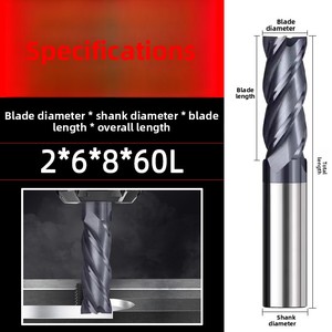 Fully Grind <strong>Cutting</strong> Edge Cobalt Roughing <strong>End</strong> <strong>Mill</strong> Hss <strong>End</strong> <strong>Mill</strong> Cutter Black Coated For Side And Face Milling - Product Image 4