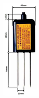 Capteur de conductivité électrique du sol (EC) de haute précision OEM, RS485, pour la détection, IP68