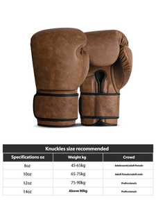 Guantoni da Boxe Professionali in Pelle Vintage Superfine per Uso Universale, Guanti da Combattimento per Allenamento Sportivo, MMA e <span class=keywords><strong>Thai</strong></span> <span class=keywords><strong>Boxing</strong></span> - Product Image 3