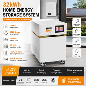 แบตเตอรี่เก็บพลังงานภายในบ้าน EU Tax Free 8000 รอบการใช้งาน 48V 51.2V 600Ah MB56 32Kwh 16S BMS 51.2V 30Kwh - Product Image 1
