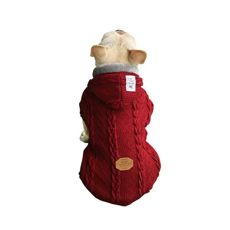 개 스웨터 단추 니트 까마귀 고양이 옷 귀여운 애완 동물 의류 따뜻한 후드 겨울 따뜻한 재킷 강아지 개 코트 옷
