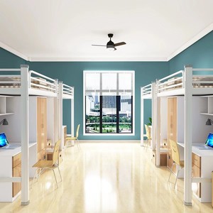 Yangpinhui Dormitory <strong>Bunk</strong> <strong>Bed</strong> 2000*900*2000 Steel Wood <strong>Desk</strong> Storage Cabinet School Use - Product Image 2