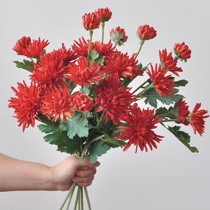 Bunga Spider <span class=keywords><strong>Mums</strong></span> Buatan 3 Tangkai yang Sedang Mekar Ideal untuk Dekorasi Rumah, Komersial & Rangkaian Bunga DIY - Product Image 4