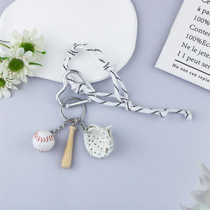 Nueva aleación Color cuerda béisbol conjunto deportes creativo Mini colgante llavero mochila decoración regalo versátil - Product Image 6