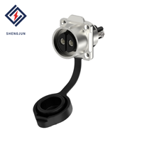 Connecteur à vis mâle/femelle étanche IP68 LP28 2/3 broches 50A avec bride 10mm 500V pour applications électriques/éclairage