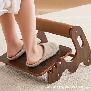 Wooden <b>office</b> <b>desk</b> footrest, balance foot pedal, wooden <b>adjustable</b> foot swing and stretching board - Product Image 2