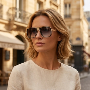 Lucky New Style <span class=keywords><strong>TK</strong></span> Online-Bestseller Sonnenbrille UV400 Pilotenbrille Modische Persönlichkeits-Aviator-Luxus-Sonnenbrille - Product Image 3