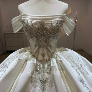 Lsjj142 Vintage Bridal Ball Gown Off Shoulder Wedding Dresses Sweep Train <b>Bride</b> Gowns Made Jancember - Product Image 4