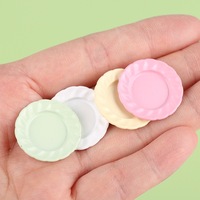 Accessoires miniatures pour maison de poupée 1/12, mini assiette en céramique, modèle de vaisselle de cuisine simulée, jouets pour la décoration de maison de poupée