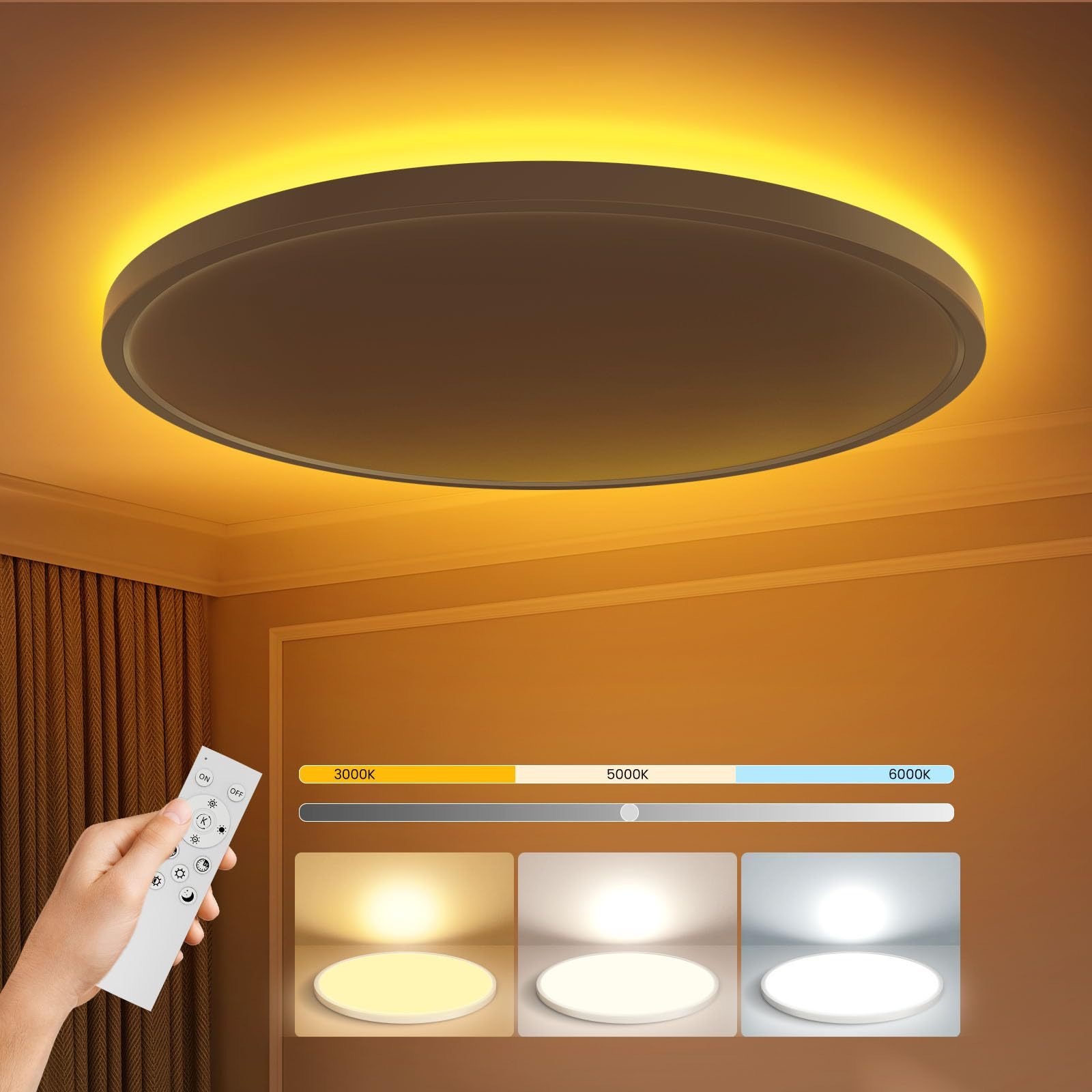 Modern Minimalist Eye-friendly Ceiling Light for Corridor, Living Room, Bedroom, Adjustable LED Lighting Fixture