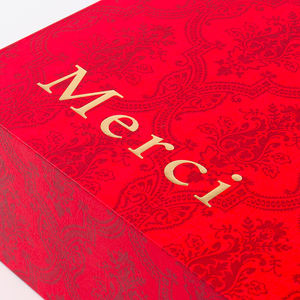 Boîte cadeau de parfum rouge luxueuse pour la Saint-Valentin, boîte cadeau Merci <span class=keywords><strong>Meric</strong></span>, boîtes de cartes-cadeaux pour l'emballage de cadeaux, boîtes d'emballage en papier - Product Image 4