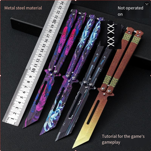 Cuchillo Mariposa Chasing Wind <span class=keywords><strong>CSGO</strong></span>, Cuchillo de Práctica Plegable Igual al del Juego, Sin Filo, Venta al por Mayor de Fábrica - Product Image 2