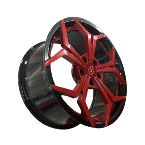 Jantes forgées en alliage PENGZHEN, <span class=keywords><strong>prix</strong></span> EXW, <span class=keywords><strong>rouge</strong></span> et noir, cinq branches multiples, 5x114.3, 17, 18, 19, 20 pouces, pour <span class=keywords><strong>Mustang</strong></span>, MOQ 4 - Product Image 1