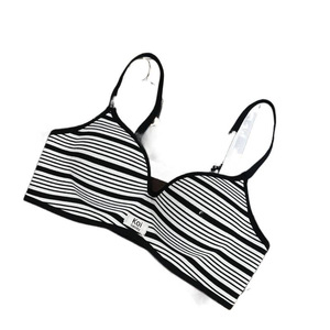 Soutien-gorge sans armatures côtelé rayé, rembourré épais, effet push-up, bretelles fines, pour femme, usage quotidien - Product Image 5