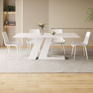 <span class=keywords><strong>Mesa</strong></span> de Comedor Extensible Negra Moderna para 6-8 Personas, con Superficie de Piedra Sinterizada y Patas de Metal, para Uso en Hoteles y Hogares - Product Image 2
