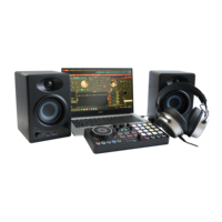 Mezclador de DJ Accuracy Pro Audio MID36D, Controlador de DJ Profesional/Consola de Audio, Mezclador de 4 Canales, Controlador MIDI USB