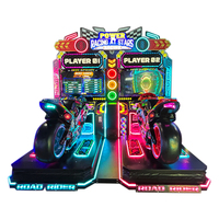 Centre de jeux électroniques à grande échelle avec simulateur de moto dynamique pour deux personnes et machines de jeux d'arcade à pièces