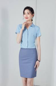 Vestido de Oficina para Mujer Hecho a Mano con Bordado de Flores a Máquina, Botones, Cintura Natural - Personalizable con Logotipo de Empresa - Product Image 3