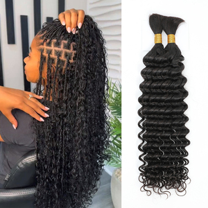 Số lượng lớn nguyên Naturel tóc con người cho Boho Bím Tóc bán buôn xoăn sâu sóng Trinh Nữ nhân bện tóc lỏng số lượng lớn cho bện - Product Image 1