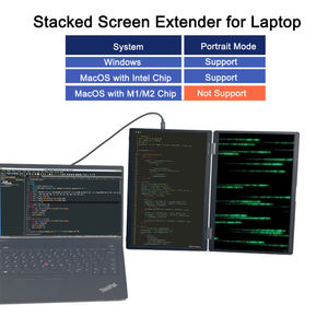 Новый портативный 15,6 дюймов Full HD IPS дисплей монитор USB интерфейс ноутбук тройной экран расширитель с двойной подсветкой ЖК-дисплей - Product Image 4