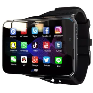 4G Adult Smart Watch with Big Screen GPS Tracker and WiFi Video and Photo Capabilities Electronic Movement Alloy Band