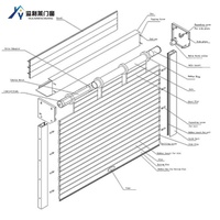 Puerta Enrollable Horizontal/Vertical Inteligente Motorizada de Seguridad para Exteriores, de Aleación de Aluminio Moderna y Personalizada, para Almacenes y Hoteles