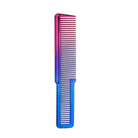 Peigne à cheveux en plastique ionique professionnel pour salon de coiffure avec finition arc-en-ciel électrolytique pour la coiffure transfrontalière pour hommes