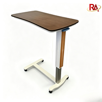 Table de lit réglable en hauteur en bois pour hôpital, marque RA, modèle RA-Z01, garantie 1 an