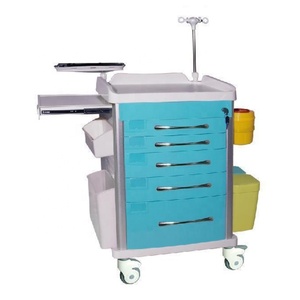 Fabrikant Op Maat Goedkope Medische <span class=keywords><strong>Trolley</strong></span> Abs Noodtrolley Met Slot Vijf Laden Ziekenhuis Verpleegwagen Crash Cart <span class=keywords><strong>Icu</strong></span> - Product Image 6