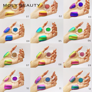 <span class=keywords><strong>Ombretto</strong></span> Multi Chrome 12 tonalità <span class=keywords><strong>ombretto</strong></span> lucido ad alto pigmento Private Label <span class=keywords><strong>ombretto</strong></span> pressato morbido - Product Image 2