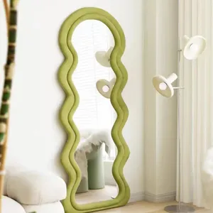 Phong Cách Châu Âu Sang Trọng Màu Đen Đầy Đủ Chiều Dài Mặc Quần Áo Flannel Gương Hiện Đại Trang Trí Nội Thất Tường Gương Kích Thước Lớn - Product Image 2