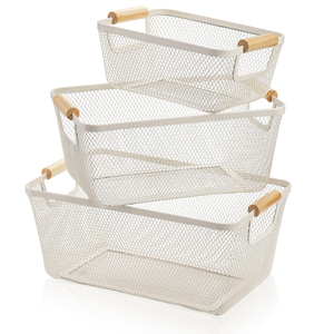 Cesta de Almacenamiento Duradera para Cocina, Diseño Decorativo y Portátil para Frutas, Bocadillos, Botellas y Artículos Diversos - Product Image 1