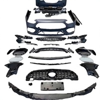 Kit carrosserie pour Mercedes Benz Classe C W206 C63 AMG Facelift, nouvelle version, pare-chocs avant et arrière en plastique rouge