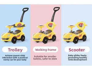 سيارة أطفال متعددة الوظائف <span class=keywords><strong>3</strong></span> في 1 مع مظلة، عربة دفع للأطفال، مشاية للأطفال، سيارة انزلاقية للأطفال - Product Image 2