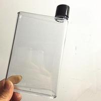 BORGE Personnalisé En Plastique Boisson Publicité A5 A6 Cahier Forme Mince Mémo Plat Bouteille De Boisson D'eau Avec Couvercle À Vis