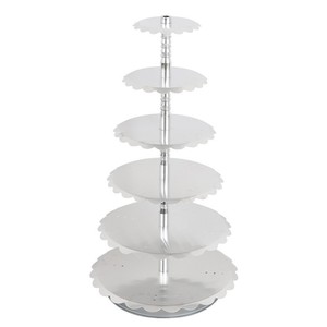 Aluminum Alloy <b>Cake</b> <b>Stand</b> Multi Layer Round Reusable Birthday Wedding Display Rack - Product Image 4