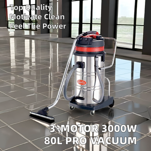 Vente en gros <span class=keywords><strong>Aspirateur</strong></span> industriel sec et humide <span class=keywords><strong>professionnel</strong></span> <span class=keywords><strong>3000W</strong></span> 80L 3 moteurs électriques de haute qualité pour usage domestique et extérieur - Product Image 2