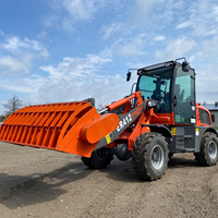 Chargeuse sur pneus compacte hydraulique Everun ER412 de 1,2 tonne homologuée CE, chargeuse frontale diesel pour la construction