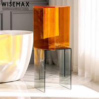 WISEMAX FURNITURE Décoration d'intérieur Meubles Table d'appoint en acrylique colorée Petites tables d'appoint Canapés Table basse nordique en acrylique pour la maison