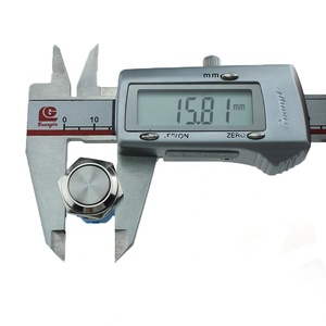 Interruptor de botón de metal de 16mm con autobloqueo plano de acero inoxidable de - Product Image 6