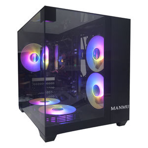 MANMU <span class=keywords><strong>prix</strong></span> d'usine boîtier PC Micro ATX ITX Gaming USB 3.0 alliage d'aluminium Transparent <span class=keywords><strong>tour</strong></span> moyenne 5 fentes d'extension panneau latéral - Product Image 5
