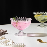 Mini coupes à glace sundae, coupes à trifles, verres à pied, verres à dessert perlés, bols de service