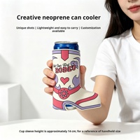 Manchon isotherme réutilisable en néoprène imperméable pour bière, avec logo personnalisé, en forme de botte de cowboy, pour fêtes, festivals et activités en extérieur