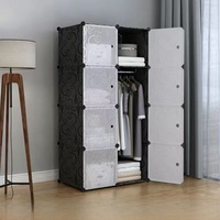 Armoire portable en plastique pour enfants, type cube, à assembler