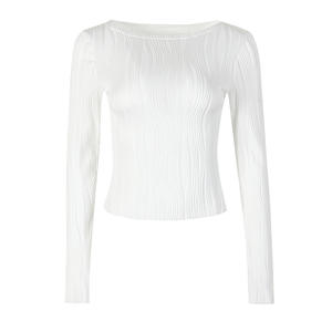 T-Shirt Estiva da Donna Stile OL, Collo Tondo, Maniche Lunghe, Vestibilità Slim, Vendita all'Ingrosso - Product Image 6