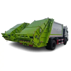 Foton 14cbm cargador trasero compacto camiones compactador de desechos 5-12m3 gancho de basura contenedor camiones elevadores nuevo carro de polvo de carga trasera